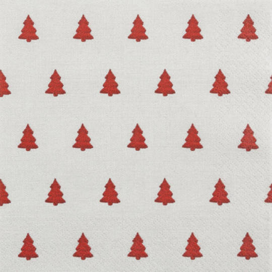 Paper Napkins 33cm, Little Trees Red